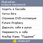 My Wishlist - shakawkaw