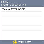 My Wishlist - shalie