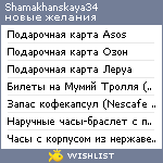 My Wishlist - shamakhanskaya34