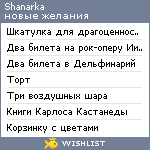 My Wishlist - shanarka