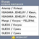 My Wishlist - shangie