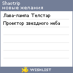 My Wishlist - shaotrip