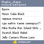 My Wishlist - shapka_shapar