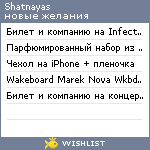 My Wishlist - shatnayas