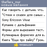 My Wishlist - sheflera_myr