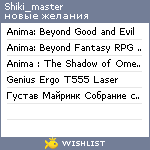 My Wishlist - shiki_master