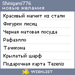 My Wishlist - shinigami776