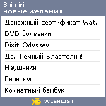 My Wishlist - shinjiri