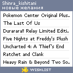 My Wishlist - shinra_kishitani