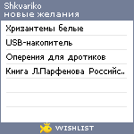 My Wishlist - shkvariko