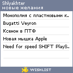 My Wishlist - shlyakhter