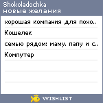 My Wishlist - shokoladochka