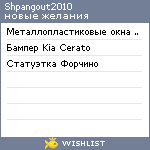 My Wishlist - shpangout2010