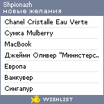 My Wishlist - shpionazh