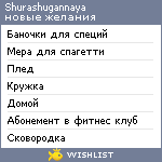 My Wishlist - shurashugannaya