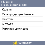 My Wishlist - shurik33