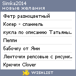 My Wishlist - simka2014