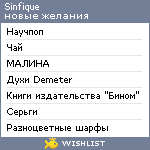 My Wishlist - sinfique