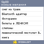 My Wishlist - sip88