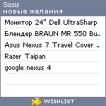 My Wishlist - sizzis