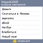 My Wishlist - snigavik2005