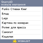 My Wishlist - snorry10