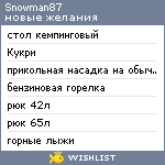 My Wishlist - snowman87