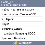 My Wishlist - sofia_zh