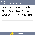 My Wishlist - sonnen