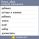 My Wishlist - sonya_alisia