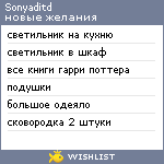 My Wishlist - sonyaditd