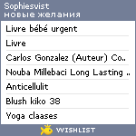 My Wishlist - sophies