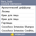 My Wishlist - sora_kodo