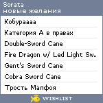 My Wishlist - sorata