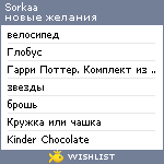 My Wishlist - sorkaa