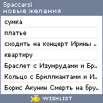 My Wishlist - spaccarsi