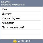 My Wishlist - spam11