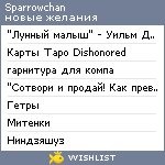 My Wishlist - sparrowchan