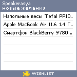 My Wishlist - speakerasya