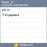 My Wishlist - spear_it