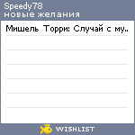 My Wishlist - speedy78