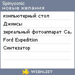 My Wishlist - spinysonic