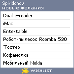 My Wishlist - spiridonov