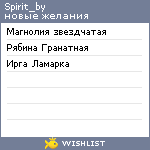 My Wishlist - spirit_by