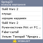 My Wishlist - spring23