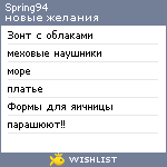 My Wishlist - spring94