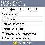 My Wishlist - spring_wishlist