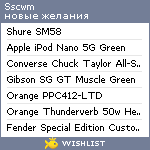 My Wishlist - sscwm