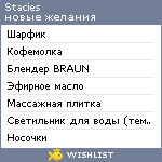 My Wishlist - stacies