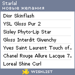 My Wishlist - starlal